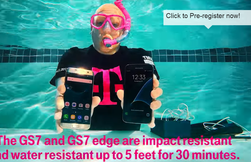 Samsung Galaxy S7 underwater video