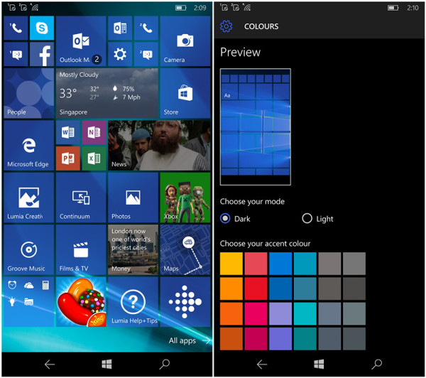 Windows 10 Homescreen