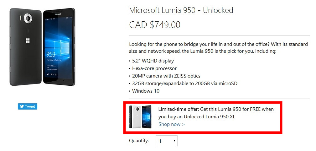 Lumia 950 XL buy one free 1_副本