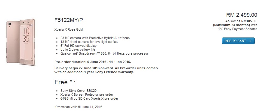 Sony Xperia X Pre Order