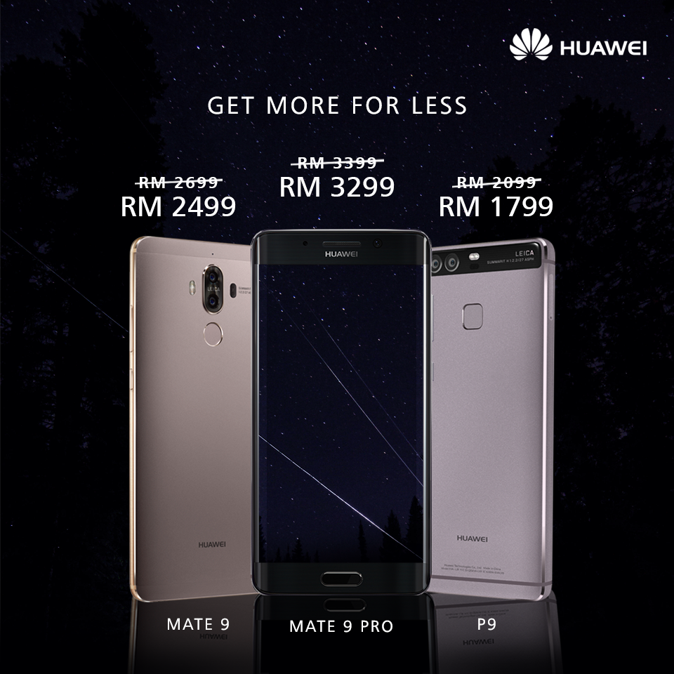 【馬來西亞】绝地大反击：Huawei 宣布 P9、Mate 9 系列降价最多達 RM300；藍與綠色 P10 Plus 正式开卖！ 1