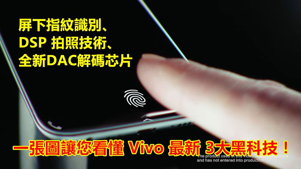 屏下指紋識別、DSP 拍照技術、全新DAC解碼芯片：一張圖讓您看懂 vivo 最新 3大黑科技！