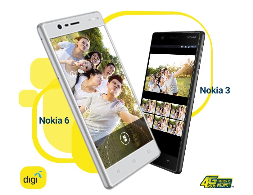 您先可簽購 Digi Postpaid Plan 78 配套以最低 RM199 將 Nokia 3 & Nokia 6 帶回家！ 1