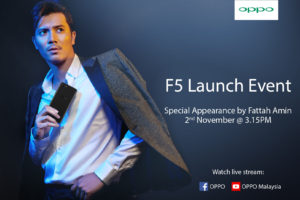 星光閃爍！林宥嘉和Fattah Amin確定出席11月2日 Oppo F5馬來西亞發佈會！ 2