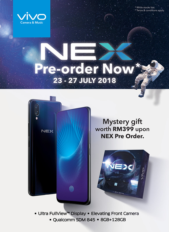 零界全面屏、升降式自拍鏡頭、屏幕指紋解鎖：Vivo NEX 正式在马来西亚发布；售價 RM2,799！ 16