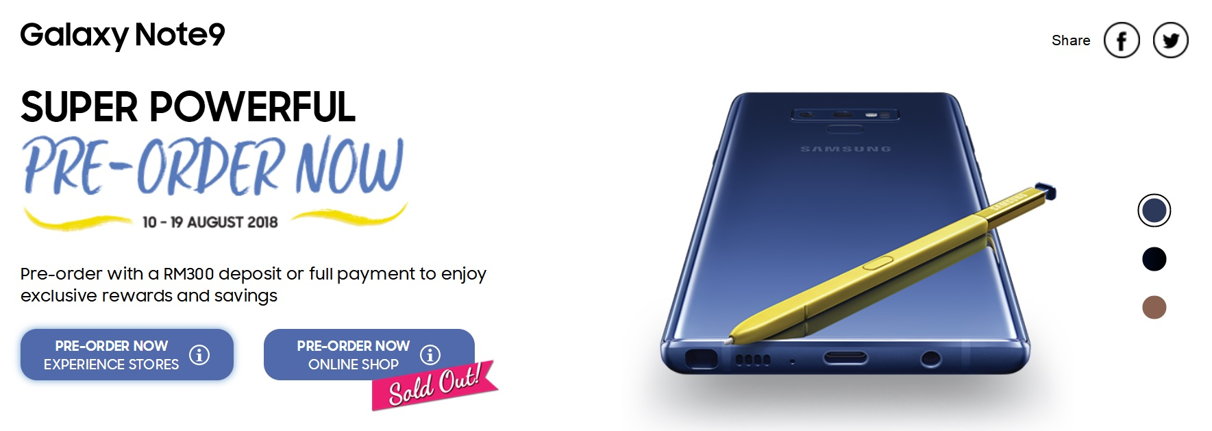 真的筆較厲害！ Samsung Galaxy Note 9 馬來西亞線上預購宣告售罄！ 1