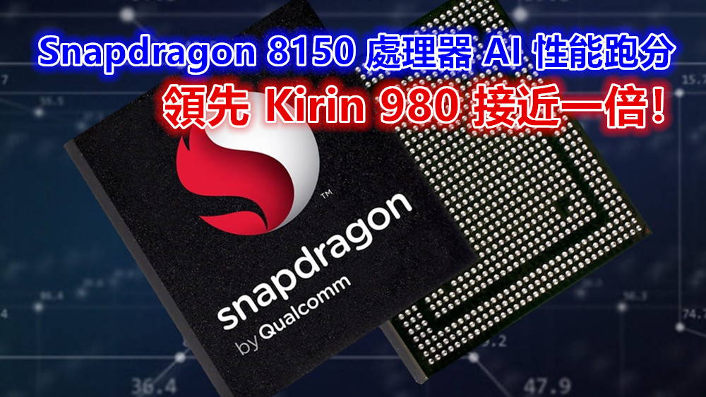 跑分不吹水：Snapdragon 8150 處理器 AI 性能領先 Kirin 980 接近一倍；Mediatek P80 排行第二！