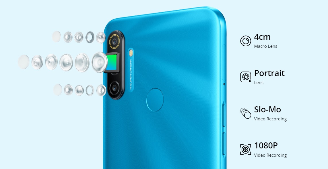 realme 家族系列首个三摄镜头新机：realme C3 的 AI 三摄让您的摄影更精彩；超微距与人像拍摄全掌控！ 1