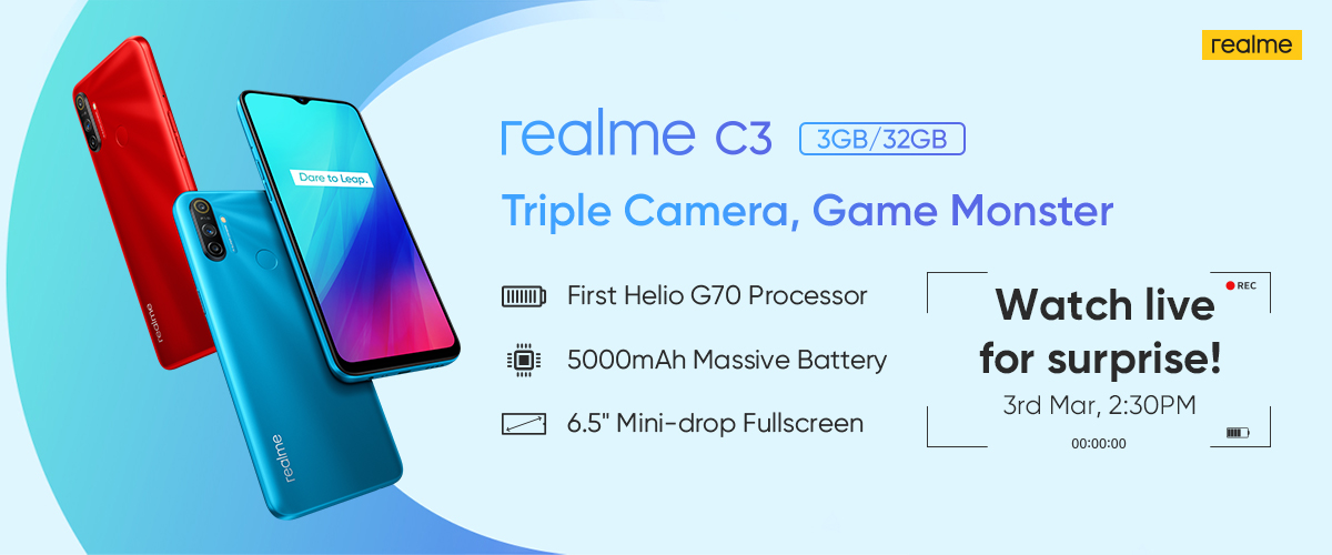realme 家族系列首个三摄镜头新机：realme C3 的 AI 三摄让您的摄影更精彩；超微距与人像拍摄全掌控！ 8