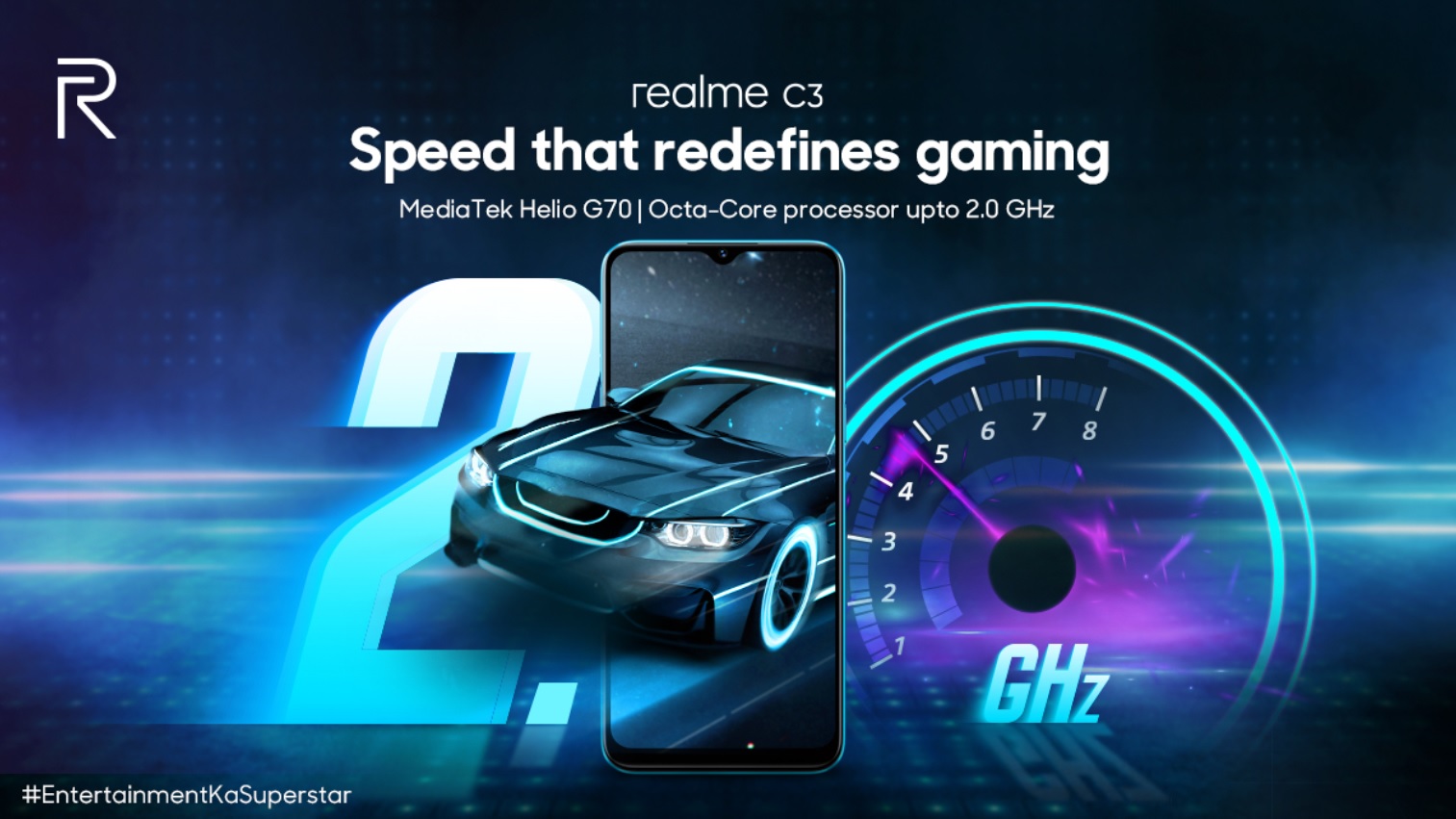 为游戏而生 ：realme C3 全球首配 MediaTek Helio G70 处理器；入门级智能手机也能畅玩大游戏！ 3