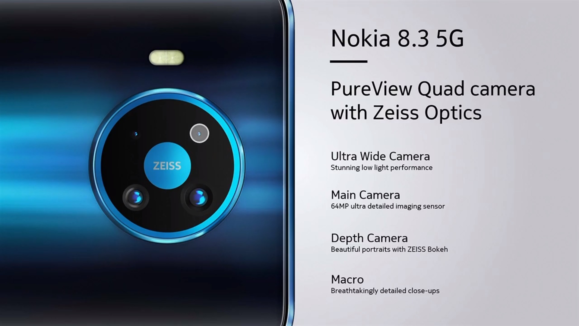 驍龍765G、開孔屏、6400萬像素ZEISS四攝：Nokia 8.3 5G 正式發布；支援最多 5G 頻道！ 6