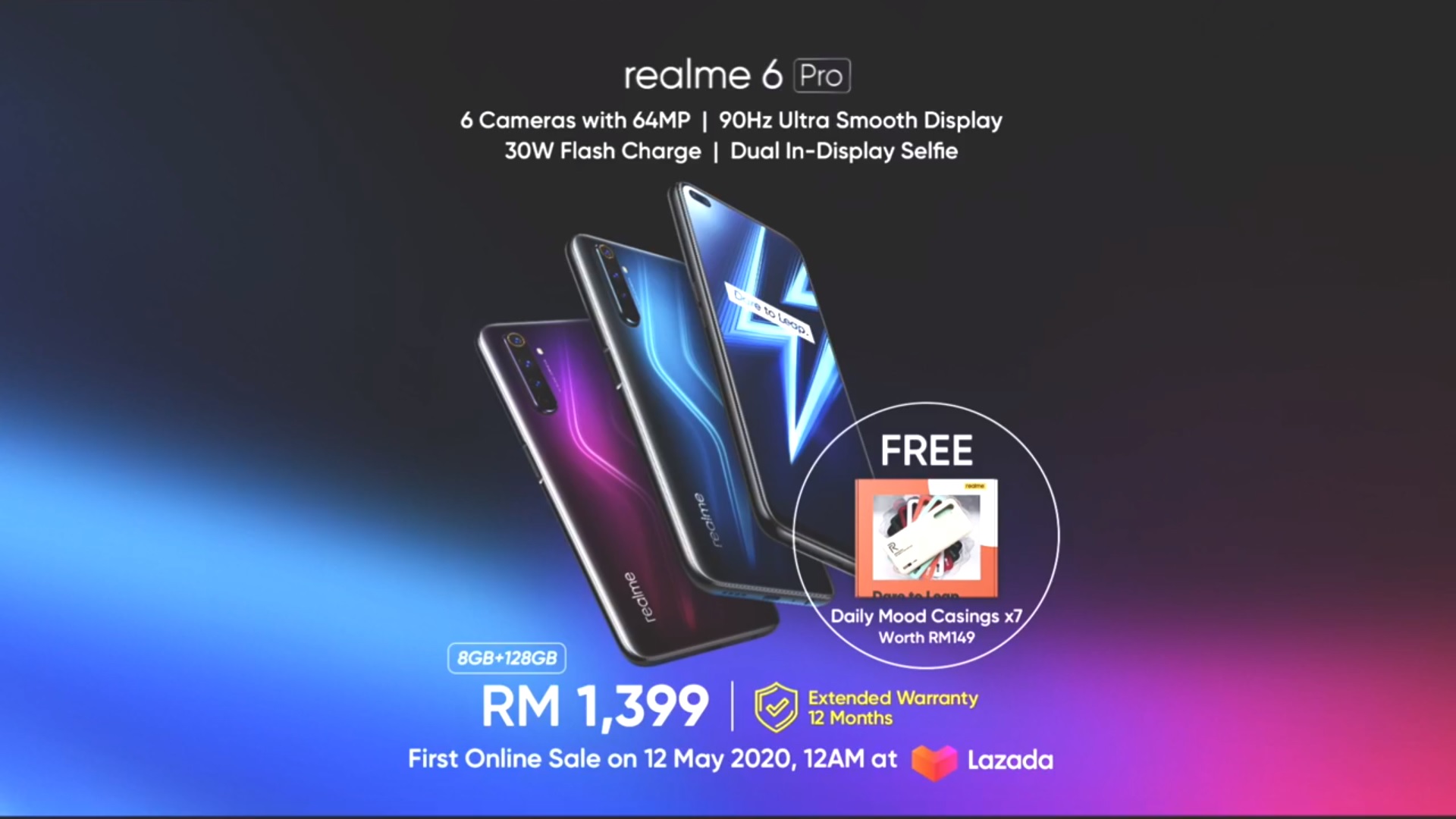 90Hz屏、6400萬四攝：realme 6 Pro正式於馬來西亞發布；售價RM1399；5月12日LAZADA率先發售！ 12