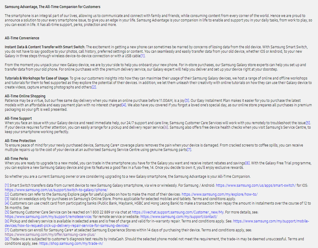 您不得不懂的三星用戶特權：Samsung Advantage 讓您在入手三星新機售前售後享有多項專屬服務！ 3