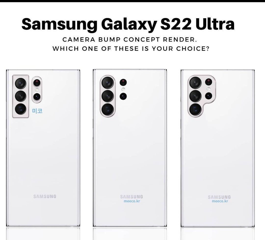 Samsung Galaxy S22 系列多張外殼圖曝光；Galaxy S22 Ultra 的 P型相機已成定局？ ！ 2