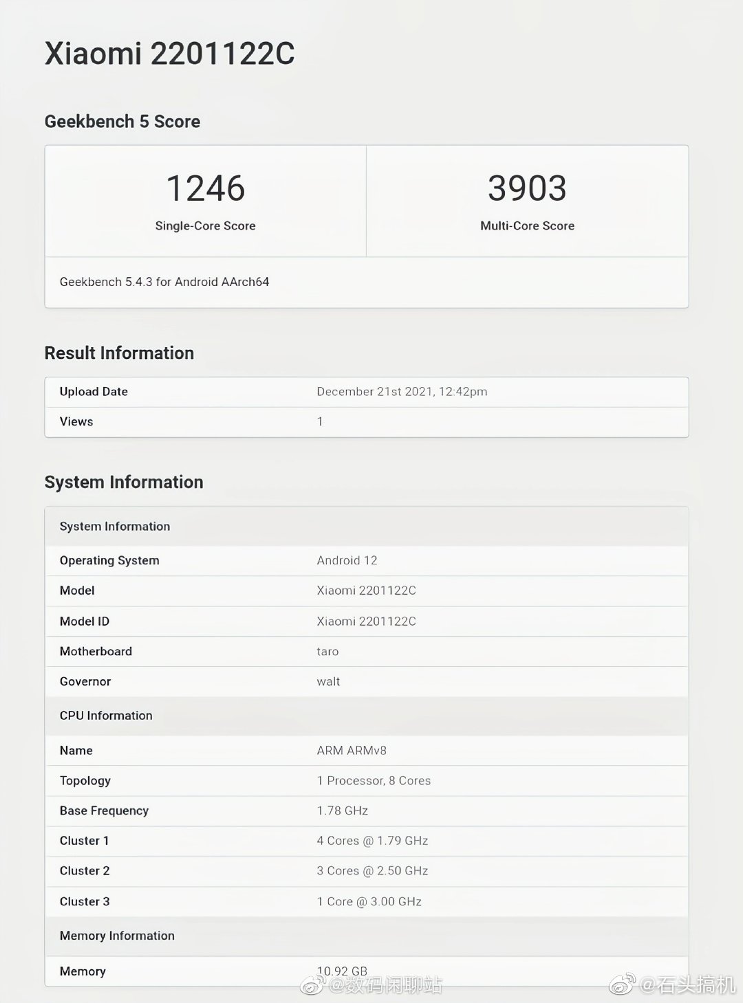 雷軍高喊向蘋果學習：小米12以及小米12 Pro 將在12月28日正式發布；Geekbench 跑分曝光！ 2