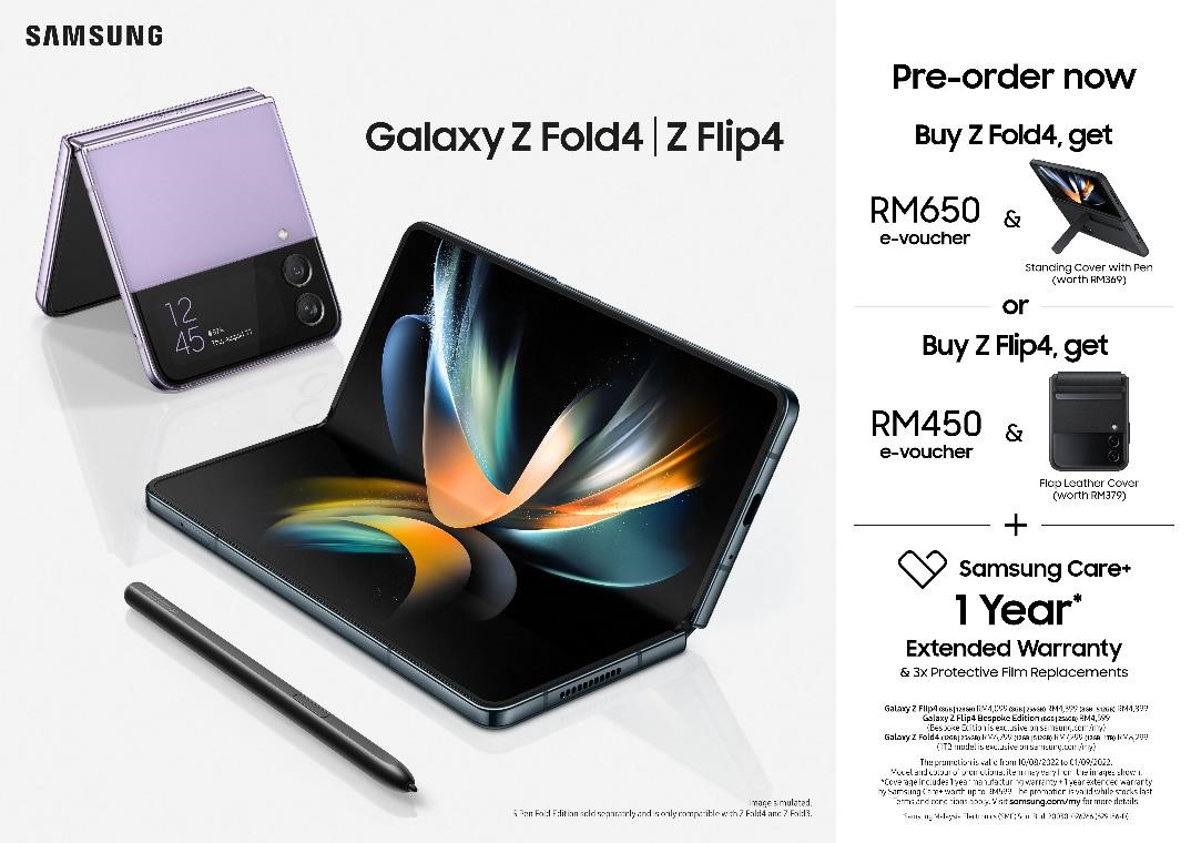 【馬來西亞】Samsung Galaxy Z Fold4、Galaxy Z Flip4、Galaxy Watch5系列以及 Galaxy Buds2 Pro 預購今天正式開跑！ 1