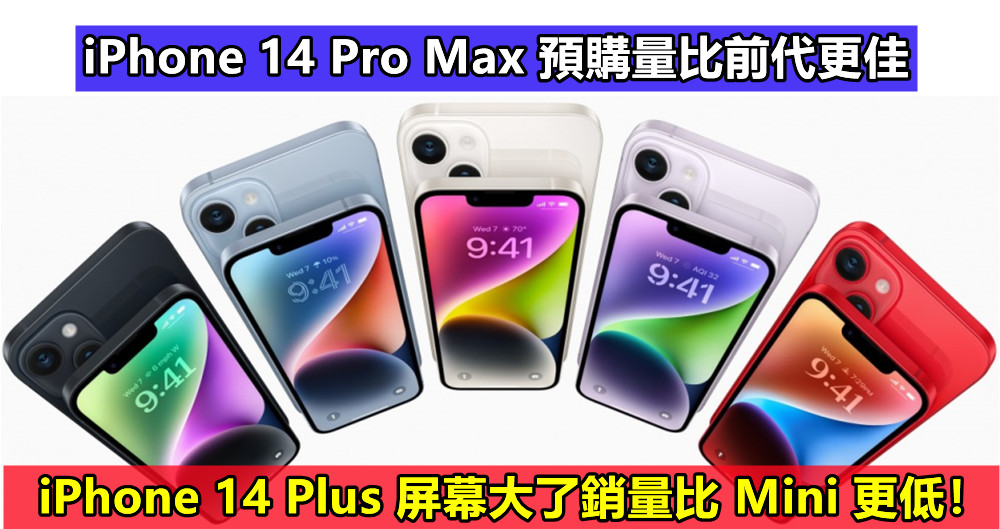 郭明錤：iPhone 14 Pro Max 預購量比前代更佳；iPhone 14 Plus 屏幕大了銷量比 Mini 更低！
