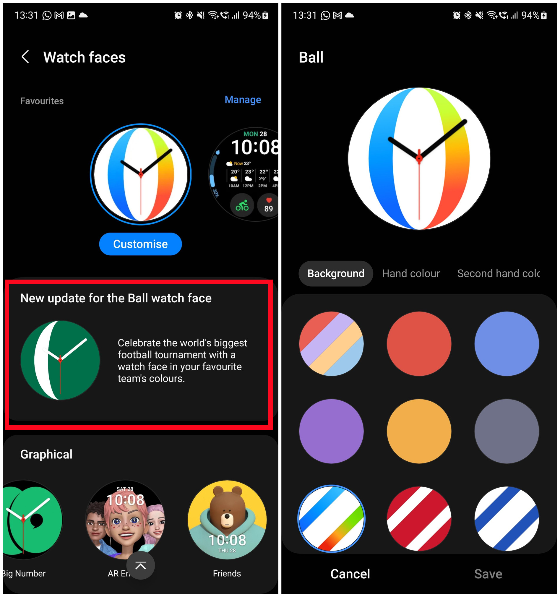 Samsung Galaxy Watch5 / Watch5 Pro 軟件更新：新增 FIFA 2022 世界杯主題錶盤設計！ 2