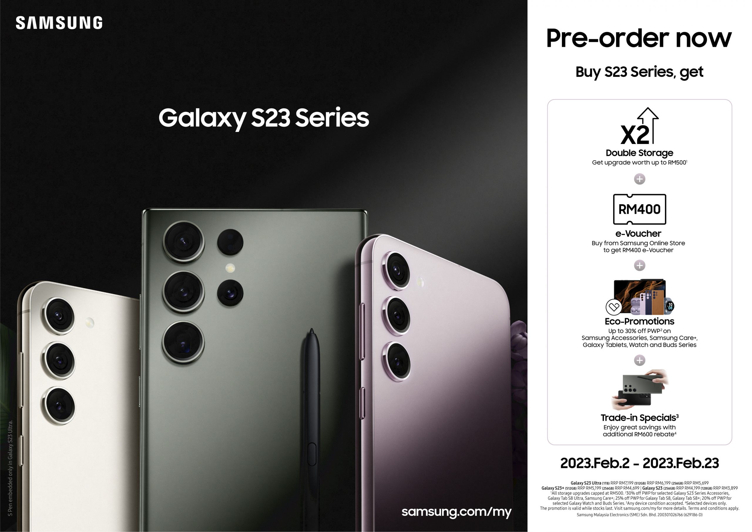 真機圖賞：Samsung Galaxy S23 系列大馬預購即日開跑，官方售價與贈品揭曉，最低RM3,899起！ 3
