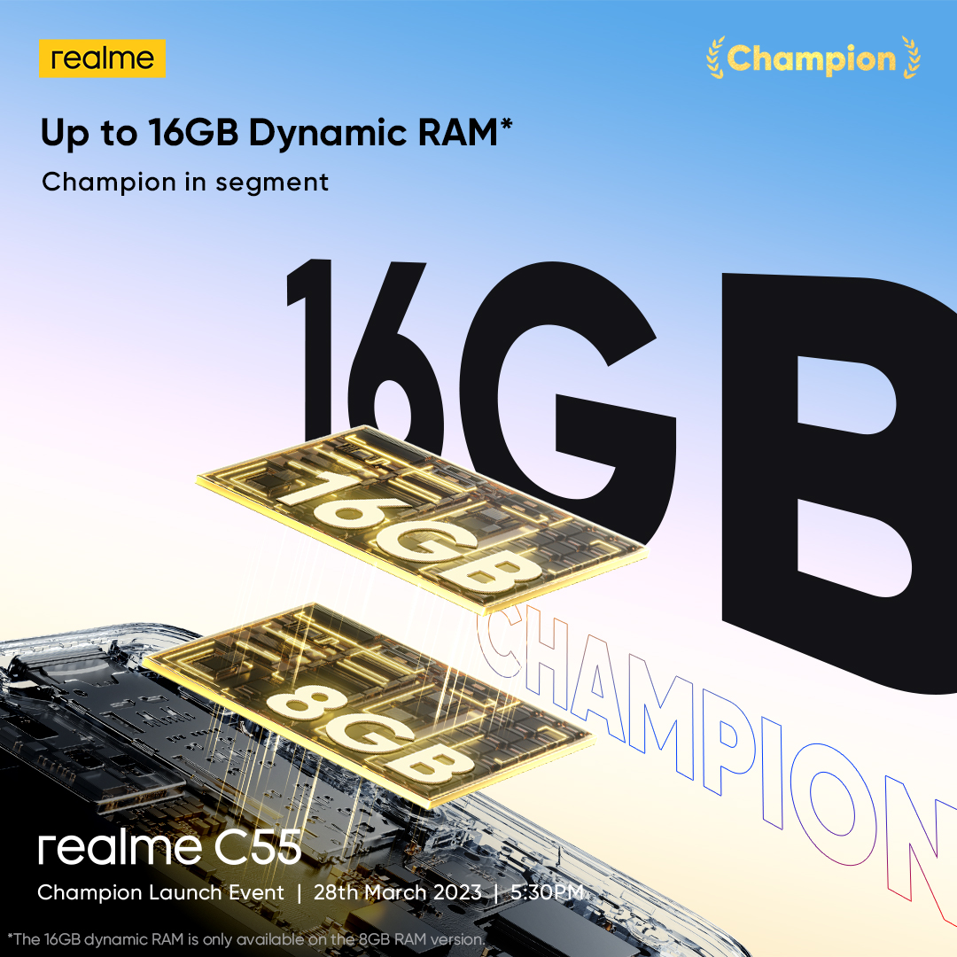 確認推出 256GB 版本 ：realme C55 將在3月28日正式於大馬發布！ 2