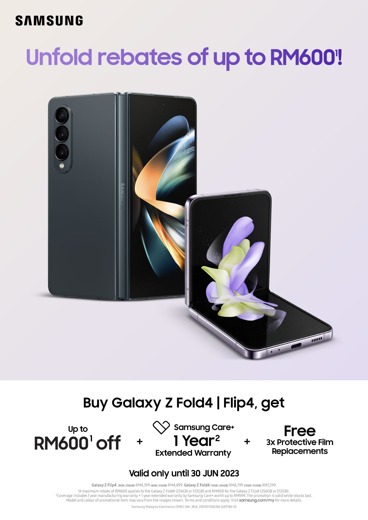 最高降RM600、額外多一年保家：現您可以更低促銷價入手 Samsung Galaxy Z Fold4 以及 Galaxy Z Flip4！ 2