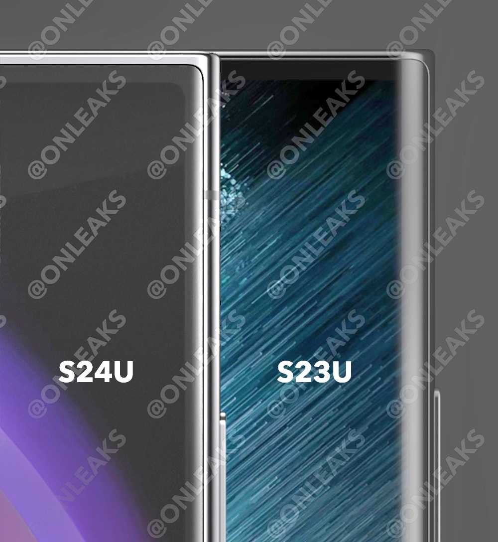 算是微曲面還是平面屏？Samsung Galaxy S24 Ultra 更詳細對比圖揭開設計細節变化；機身比例比前代有變動！ 1