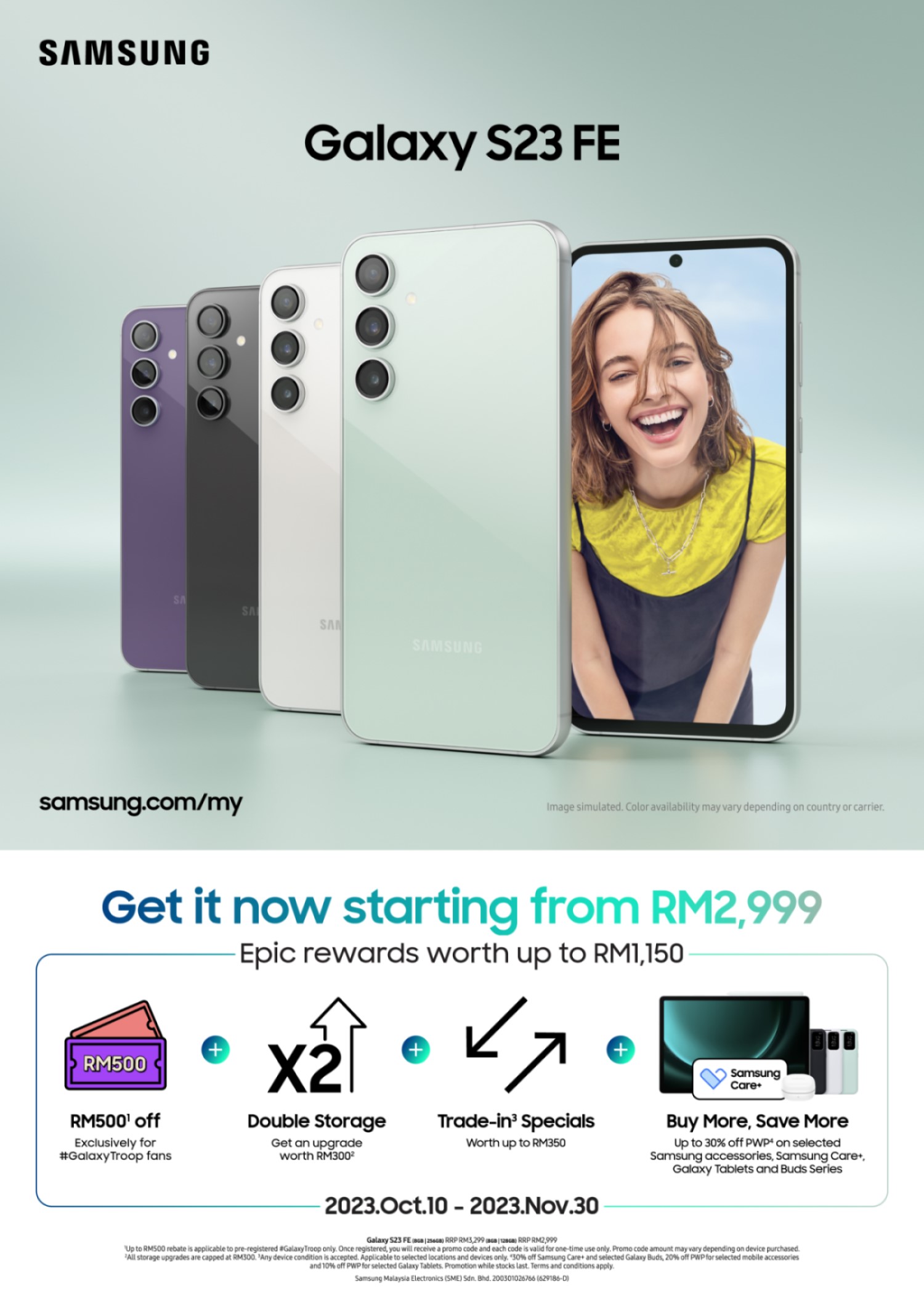 最高折扣達 RM1,150：Samsung Galaxy S23 FE 與其他新品最新優惠揭曉；加入 Galaxy Troop 可獲得更多獎勵！ 1