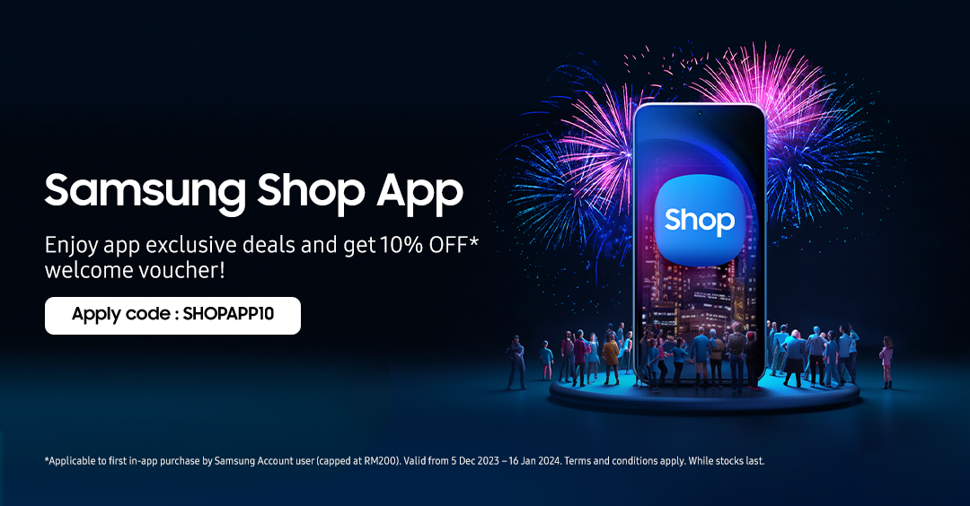 支援促銷通知、網購 、聊天支援、積分獎勵等：Samsung Shop App 正式上線；首次使用可獲 10% 折價券！ 1