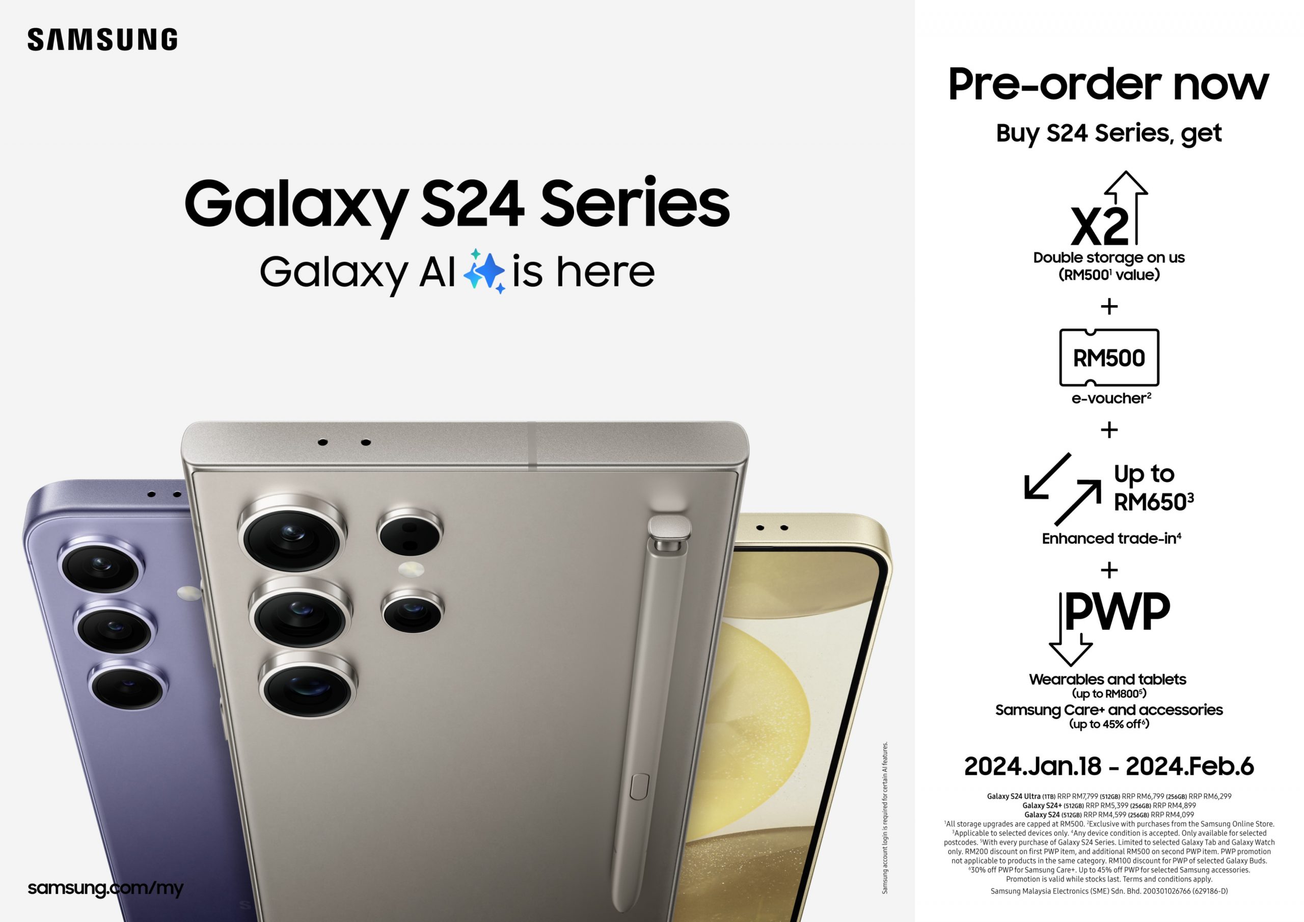 真機圖賞 + Galaxy AI 示范视频：Samsung Galaxy S24系列大馬预购详情揭晓；免費容量升級，售價从RM4,099起！ 1