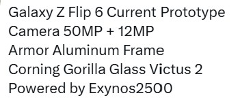 更寬大屏幕設計：Samsung Galaxy Z Fold7 與 Z Flip7 主要規格曝光；Exynos 2500 處理器規格外泄！ 4