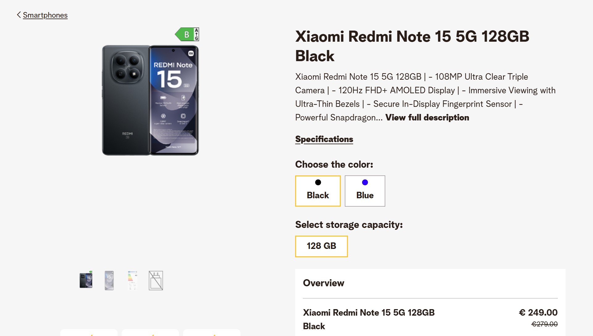 歐洲市場再度偷跑上架：Redmi Note 15 5G 規格與售價提前曝光；轉用高通驍龍處理器！ 1