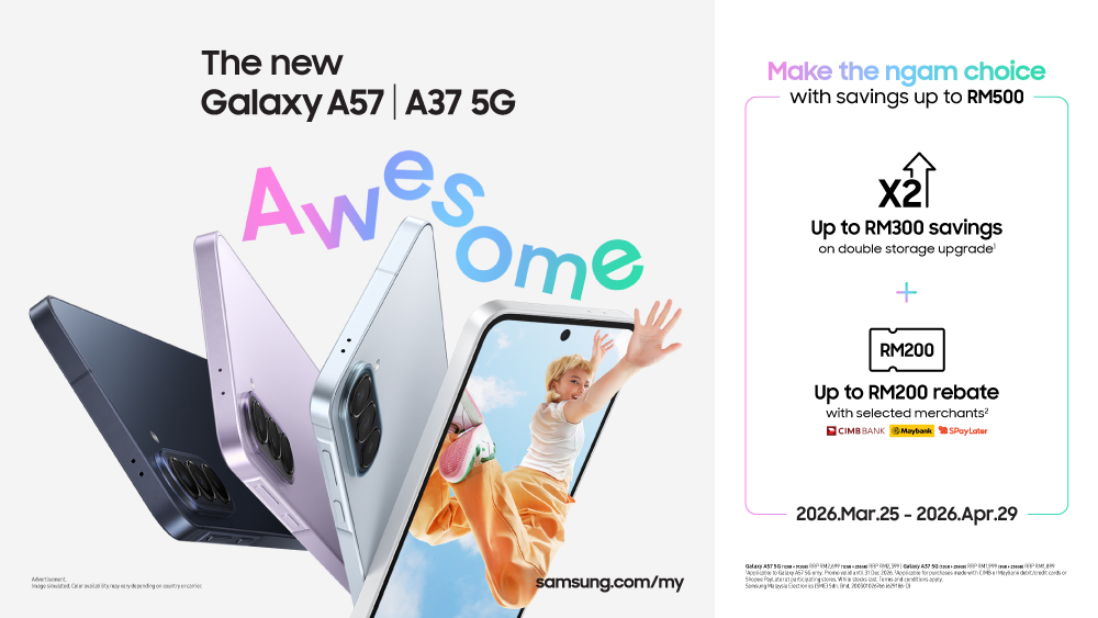 更強AI功能、IP68防水、45W閃充：Samsung Galaxy A57 與 Galaxy A37 發布；優惠特價最低 RM1,699 起！ 4